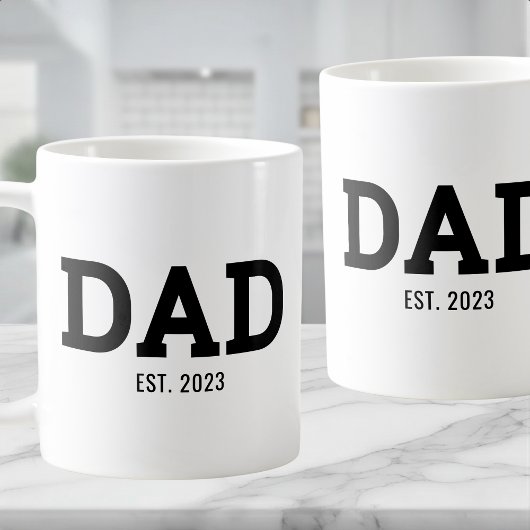 Dad Established New Dad Gift コーヒーマグカップ
