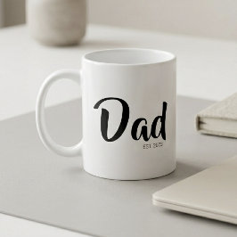 Dad Established New Dad Gift コーヒーマグカップ