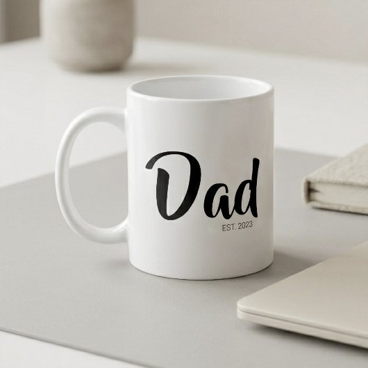 Dad Established New Dad Gift コーヒーマグカップ