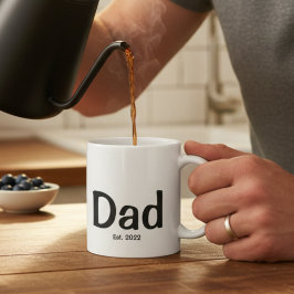 Dad  Established New Dad Gift  コーヒーマグカップ