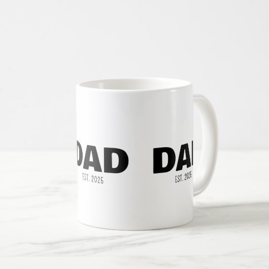 Dad Established New Dad Gift コーヒーマグカップ (正面右)