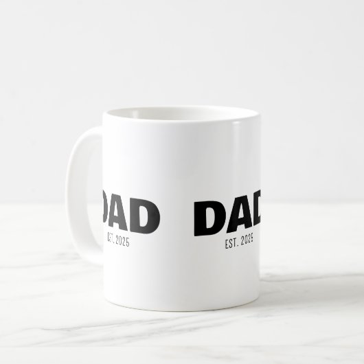 Dad Established New Dad Gift コーヒーマグカップ (正面左)