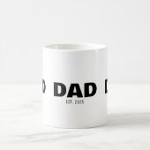 Dad Established New Dad Gift コーヒーマグカップ (中央)
