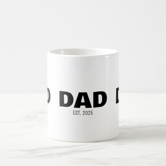 Dad Established New Dad Gift コーヒーマグカップ (中央)