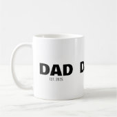 Dad Established New Dad Gift コーヒーマグカップ (左)