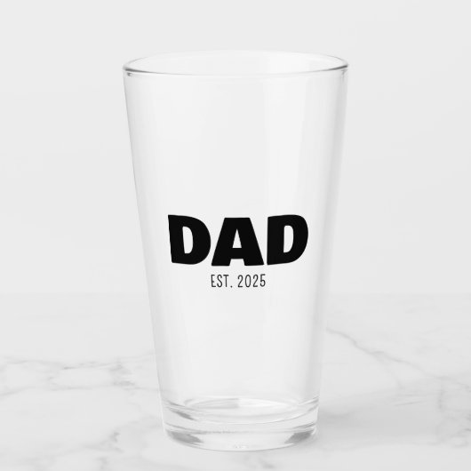 Dad Established New Dad Gift タンブラーグラス (正面)