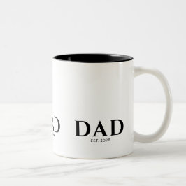 Dad Established New Dad Gift ツートーンマグカップ
