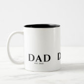 Dad Established New Dad Gift ツートーンマグカップ (左)