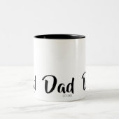Dad Established New Dad Gift ツートーンマグカップ (中央)