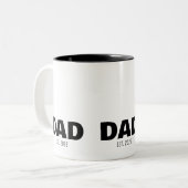 Dad Established New Dad Gift ツートーンマグカップ (正面左)