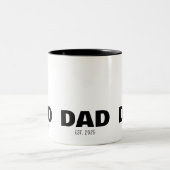 Dad Established New Dad Gift ツートーンマグカップ (中央)