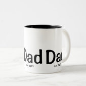 Dad  Established New Dad Gift  ツートーンマグカップ (正面右)