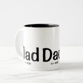 Dad  Established New Dad Gift  ツートーンマグカップ (正面左)