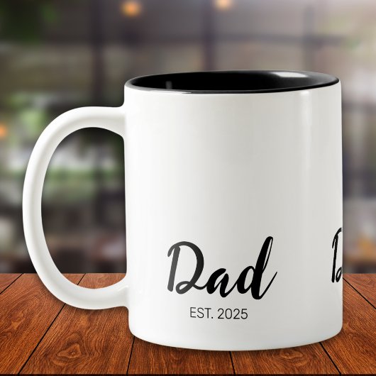 Dad Established New Dad Gift ツートーンマグカップ