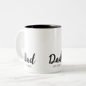 Dad Established New Dad Gift ツートーンマグカップ (正面左)