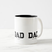 Dad Established New Dad Gift ツートーンマグカップ (正面右)