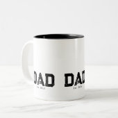 Dad Established New Dad Gift ツートーンマグカップ (正面左)
