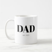 Dad Established New Dad Gift Coffee Mug コーヒーマグカップ (左)