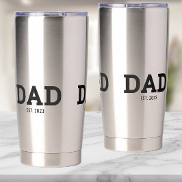 Dad Established New Dad Gift Insulated 保温保冷タンブラー