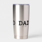 Dad Established New Dad Gift Insulated 保温保冷タンブラー (背面)