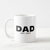 Dad Established New Dad Gift Mug コーヒーマグカップ (左)