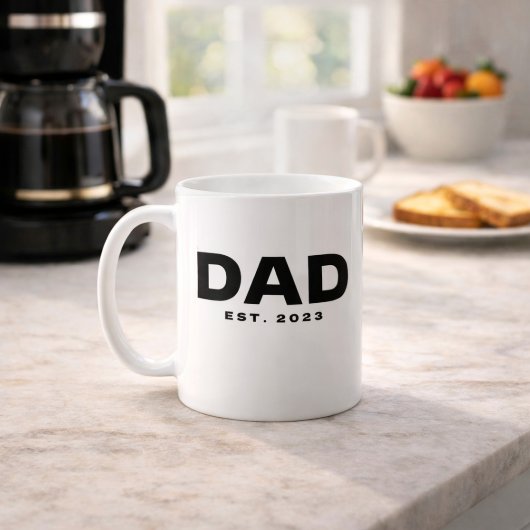 Dad Established New Dad Gift Mug コーヒーマグカップ