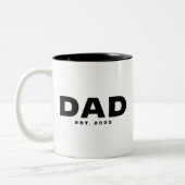 Dad Established New Dad Gift Mug ツートーンマグカップ (左)