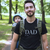 Dad Established New Dad Minimal Black White Tシャツ