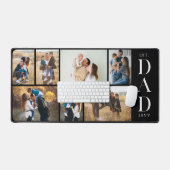 Dad Established Personalized Father Photo Collage デスクマット (キーボード&マウス)
