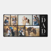 Dad Established Personalized Father Photo Collage デスクマット (正面)