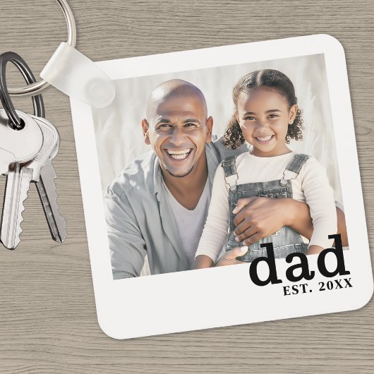 Dad Established Personalized Photo キーホルダー