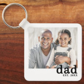 Dad Established Personalized Photo キーホルダー (正面)