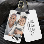 Dad Established Personalized Photo ラゲッジタグ
