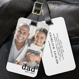 Dad Established Personalized Photo ラゲッジタグ