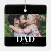  Dad Established Photo セラミックオーナメント (裏面)