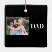  Dad Established Photo セラミックオーナメント (裏面)