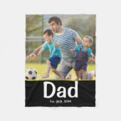 Dad Established Photo  フリースブランケット (正面)