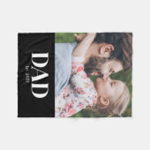  Dad Established Photo フリースブランケット (正面(横))