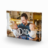 Dad Established Photo Black White Grunge フォトブロック (右)