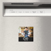 Dad Established Photo Father's Day マグネット (インサイチュ (食洗機))