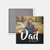 Dad Established Photo Father's Day マグネット (正面/裏面)