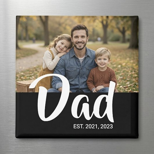 Dad Established Photo Father's Day マグネット
