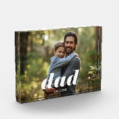 Dad Established Photo Father's Day Acrylic Block フォトブロック (左)