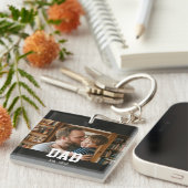 Dad Established Photo Father's Day Gift キーホルダー (正面右)
