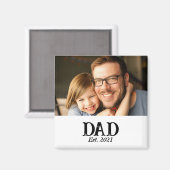 Dad Established Photo Father's Day Gift マグネット (正面/裏面)