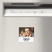 Dad Established Photo Father's Day Gift マグネット (インサイチュ (食洗機))