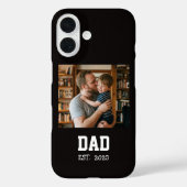 Dad Established Photo Father's Day Gift Black Case-Mate iPhoneケース (裏面)