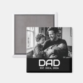 Dad Established Photo Father's Day Magnet マグネット (正面/裏面)