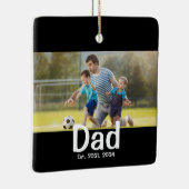 Dad Established Photo Gift  セラミックオーナメント (右)