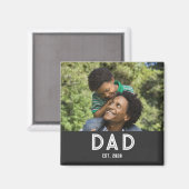 Dad Established Photo Gift Father's Day Magnet マグネット (正面/裏面)